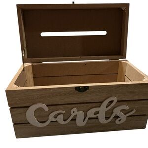 Amazon Wooden Card Box with White Lettering